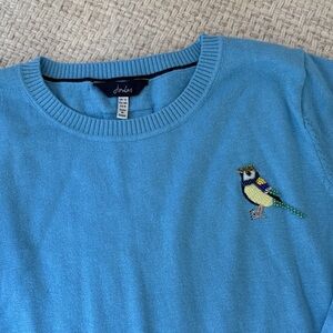 Joules Sky Blue Knit with Bird Detail